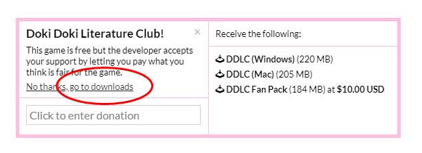 ドキドキ文芸部（DDLC）ダウンロード画面2