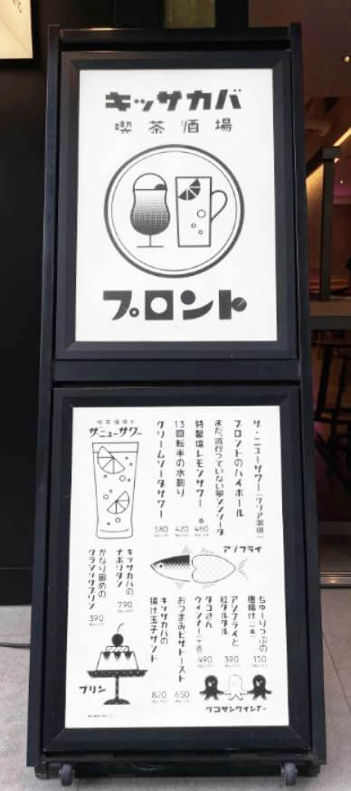 キッサカバの立て看板
